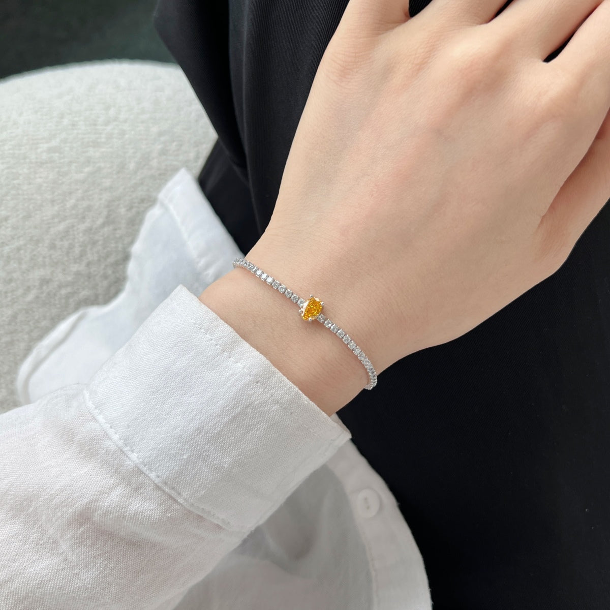 [Perla Lux]0.75 Carat Exquisite Oval Cut Daily Bracelet