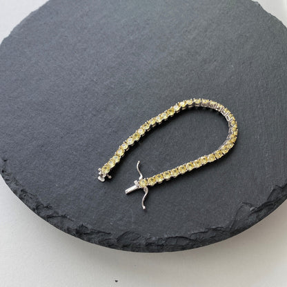 [Perla Lux]Ornate Dazzling Round Cut Tennis Bracelet