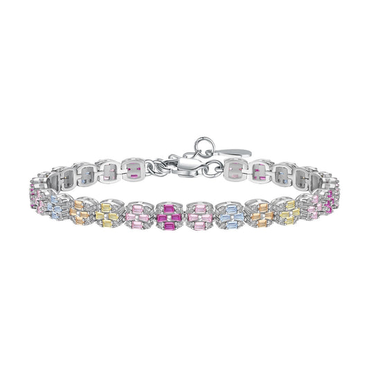 [Perla Lux]Delicate Colorful Emerald Cut Daily Bracelet