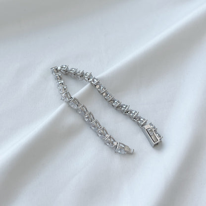 [Perla Lux]0.75 Carat Elegant Romantic Heart Shape Lover Bracelet