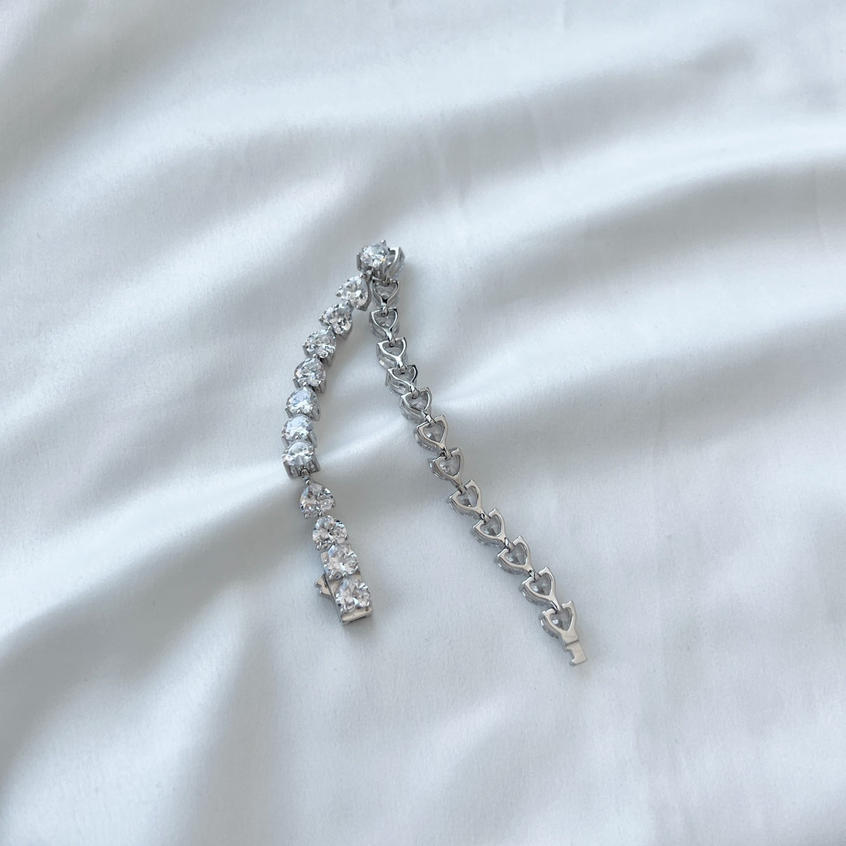[Perla Lux]0.75 Carat Elegant Romantic Heart Shape Lover Bracelet