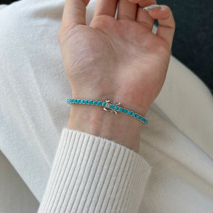 [Perla Lux]Dainty Charming Round Cut Tennis Bracelet