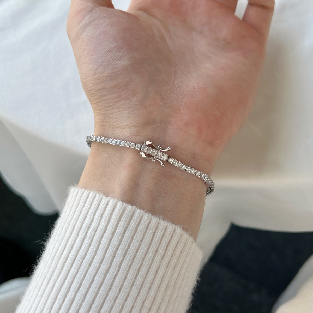 [Perla Lux]Dazzling Exquisite Round Cut Daily Bracelet
