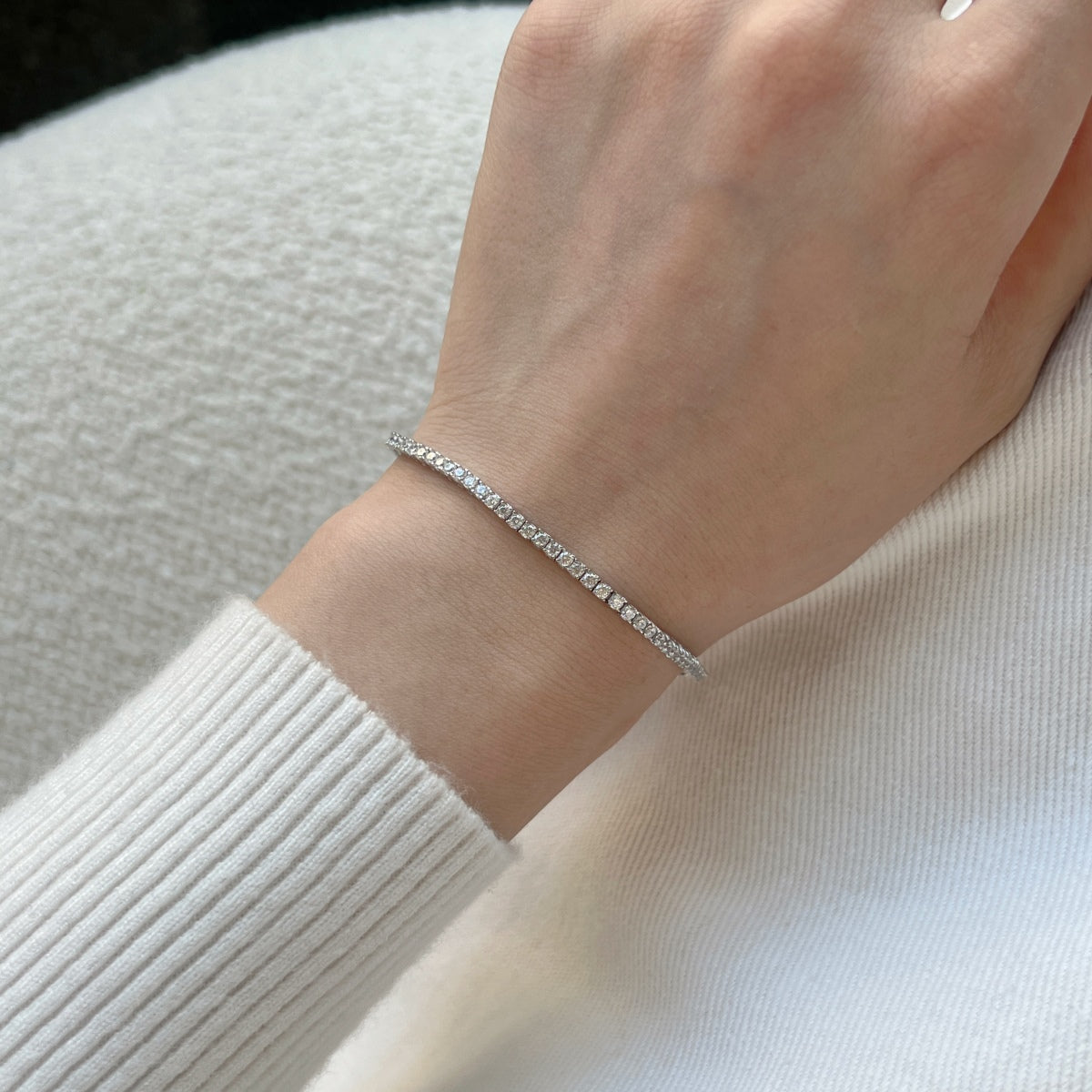[Perla Lux]Dazzling Exquisite Round Cut Daily Bracelet