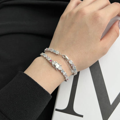 [Perla Lux]Dazzling Radiant Multi Cut Daily Bracelet