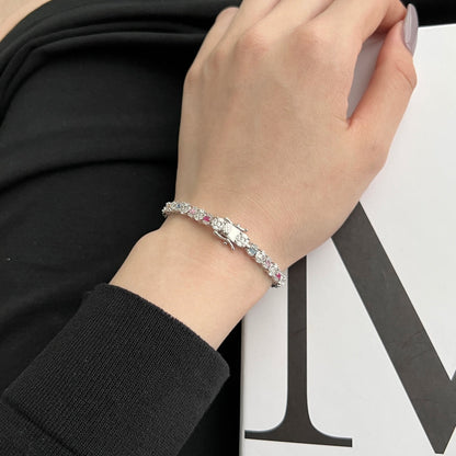 [Perla Lux]Dazzling Radiant Multi Cut Daily Bracelet