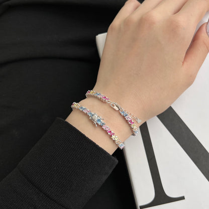 [Perla Lux]Ornate Sparkling Multi Cut Party Bracelet