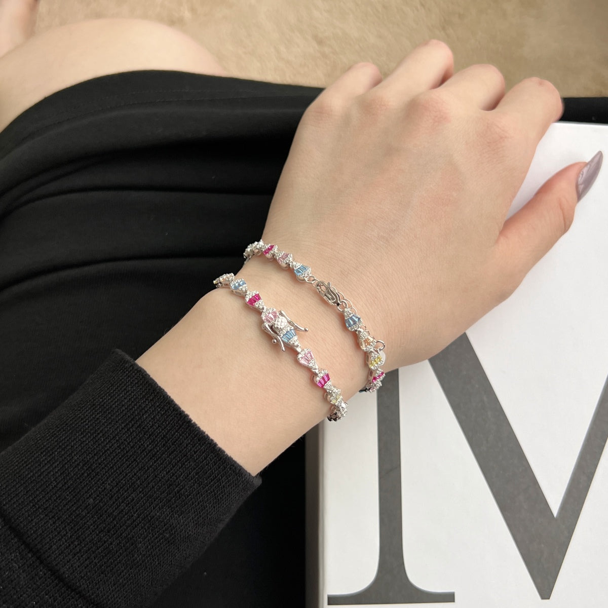 [Perla Lux]Radiant Water Drop Shape Daily Bracelet