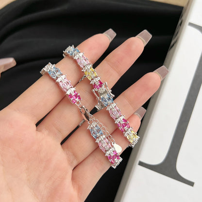 [Perla Lux]Delicate Colorful Multi Cut Party Bracelet