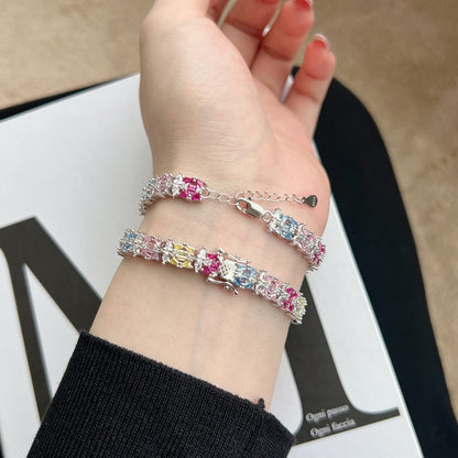 [Perla Lux]Delicate Colorful Multi Cut Party Bracelet