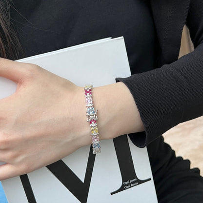 [Perla Lux]Delicate Colorful Multi Cut Party Bracelet