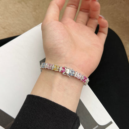 [Perla Lux]Delicate Colorful Multi Cut Party Bracelet