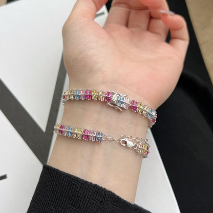 [Perla Lux]Sparkling Exquisite Multi Cut Party Bracelet