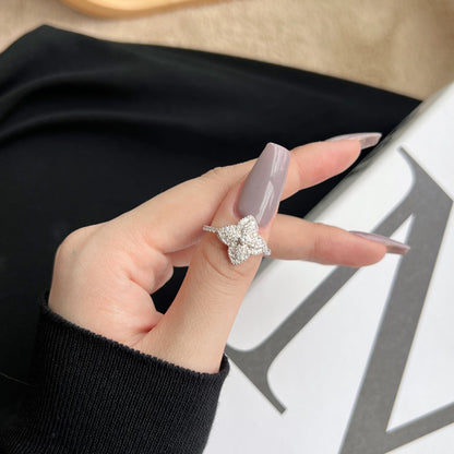 [Perla Lux]Luxurious Colorful Flower Shape Banquet Ring