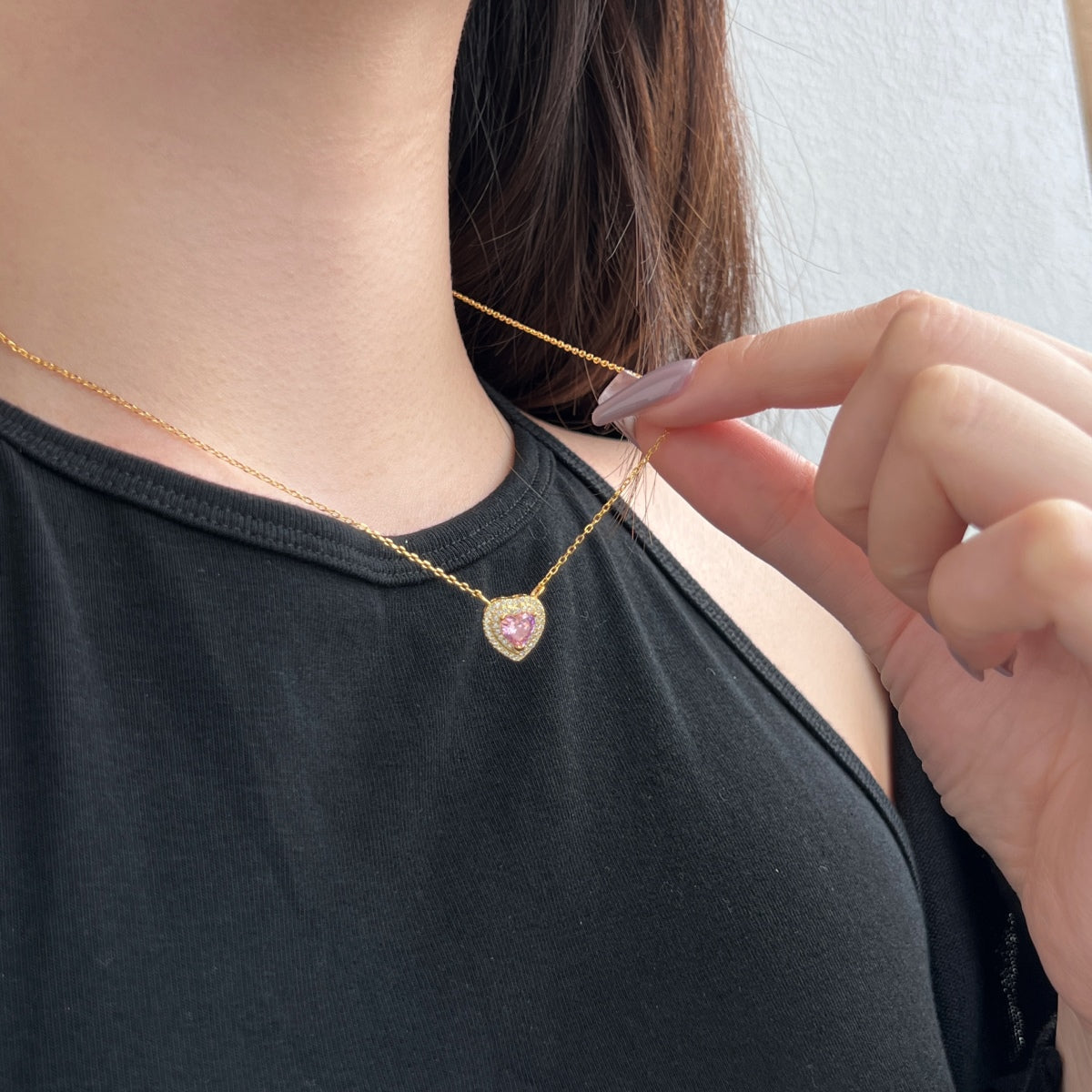 [Perla Lux]Exquisite Heart Shape Necklace
