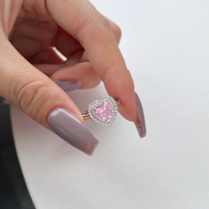 [Perla Lux]Delicate Ebullient Heart Shape Wedding Ring