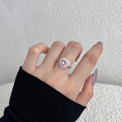 [Perla Lux]Delicate Ebullient Heart Shape Wedding Ring