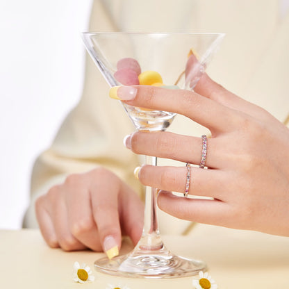 [Perla Lux]Dainty Ebullient Round Cut Daily Ring