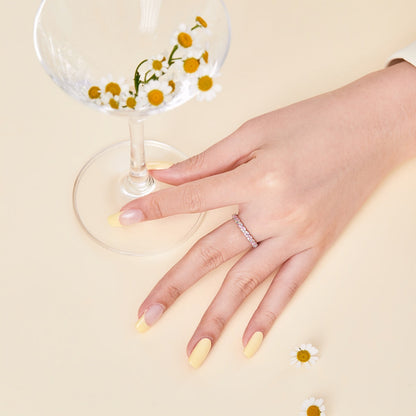 [Perla Lux]Dainty Ebullient Round Cut Daily Ring