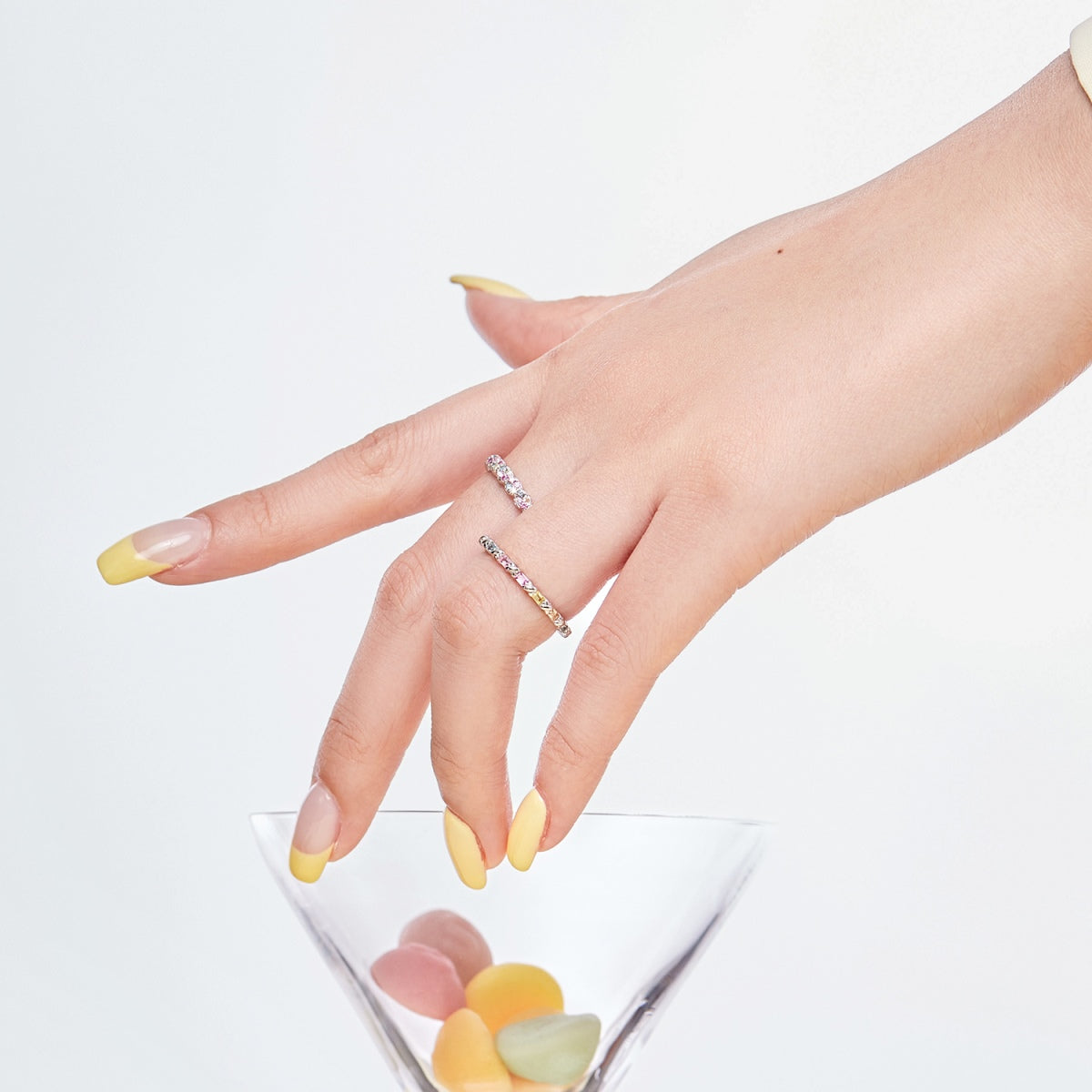 [Perla Lux]Dainty Ebullient Round Cut Daily Ring