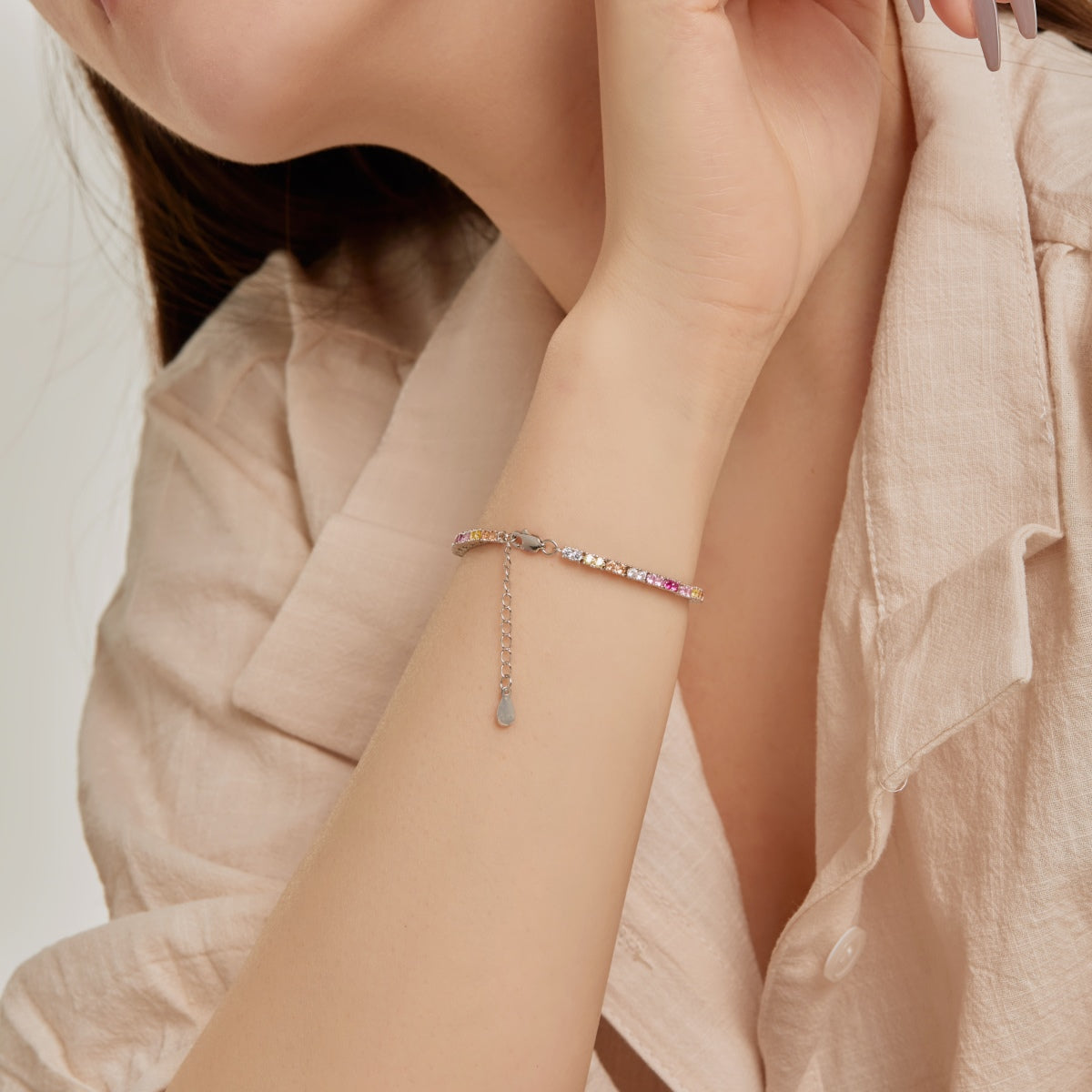 [Perla Lux]Delicate Romantic Heart Shape Lover Bracelet