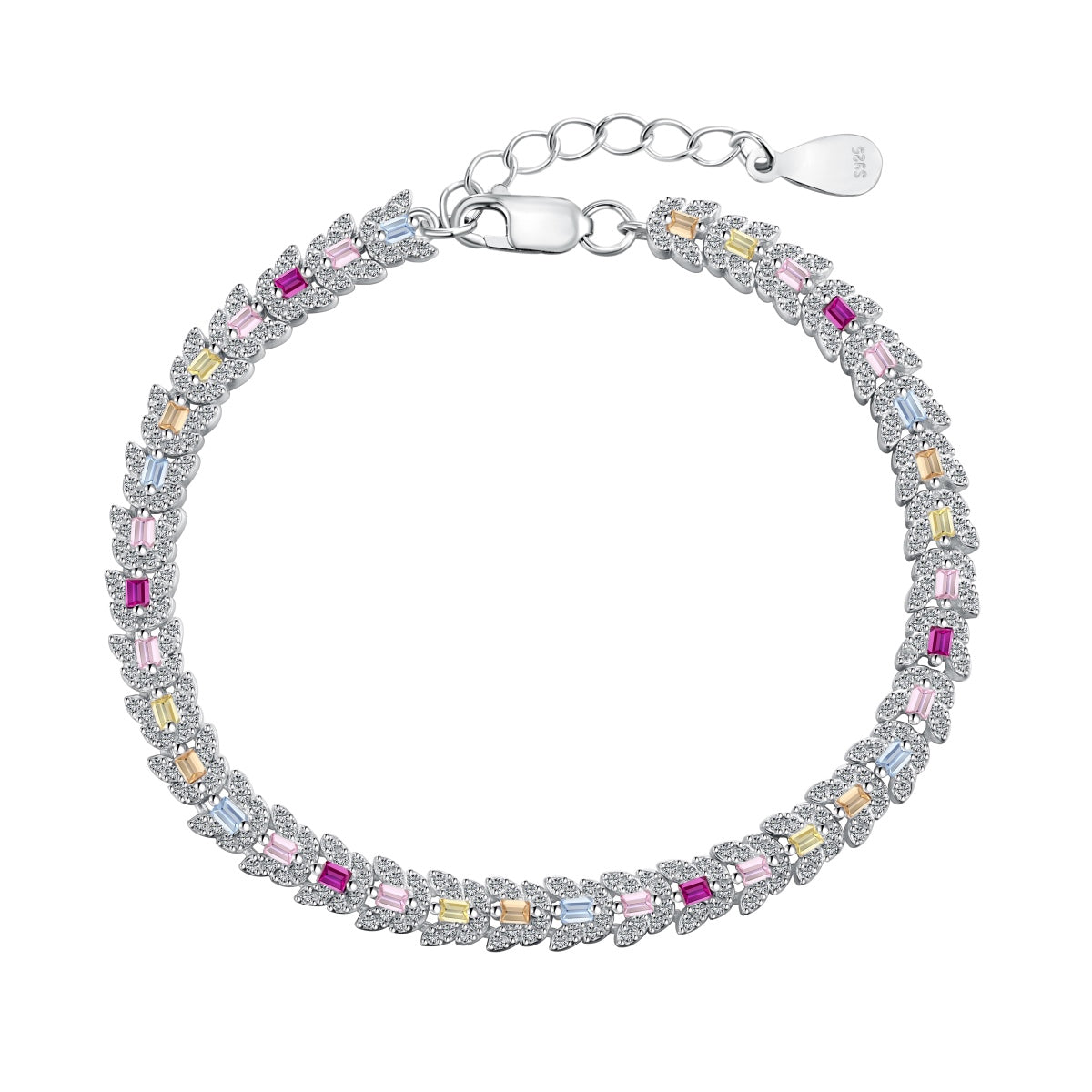 [Perla Lux]Delicate Colorful Multi Cut Daily Bracelet