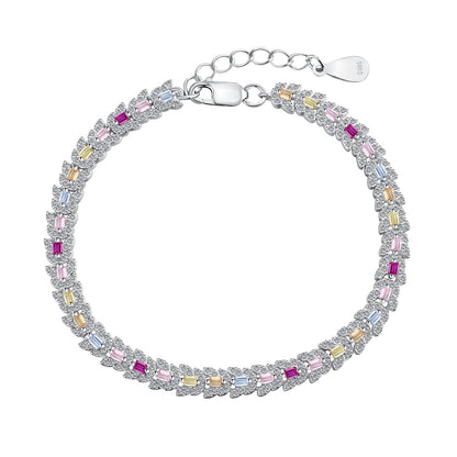 [Perla Lux]Delicate Colorful Multi Cut Daily Bracelet