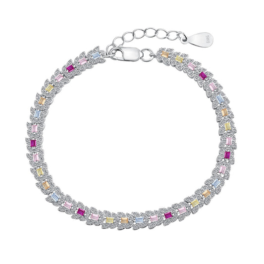 [Perla Lux]Delicate Colorful Multi Cut Daily Bracelet