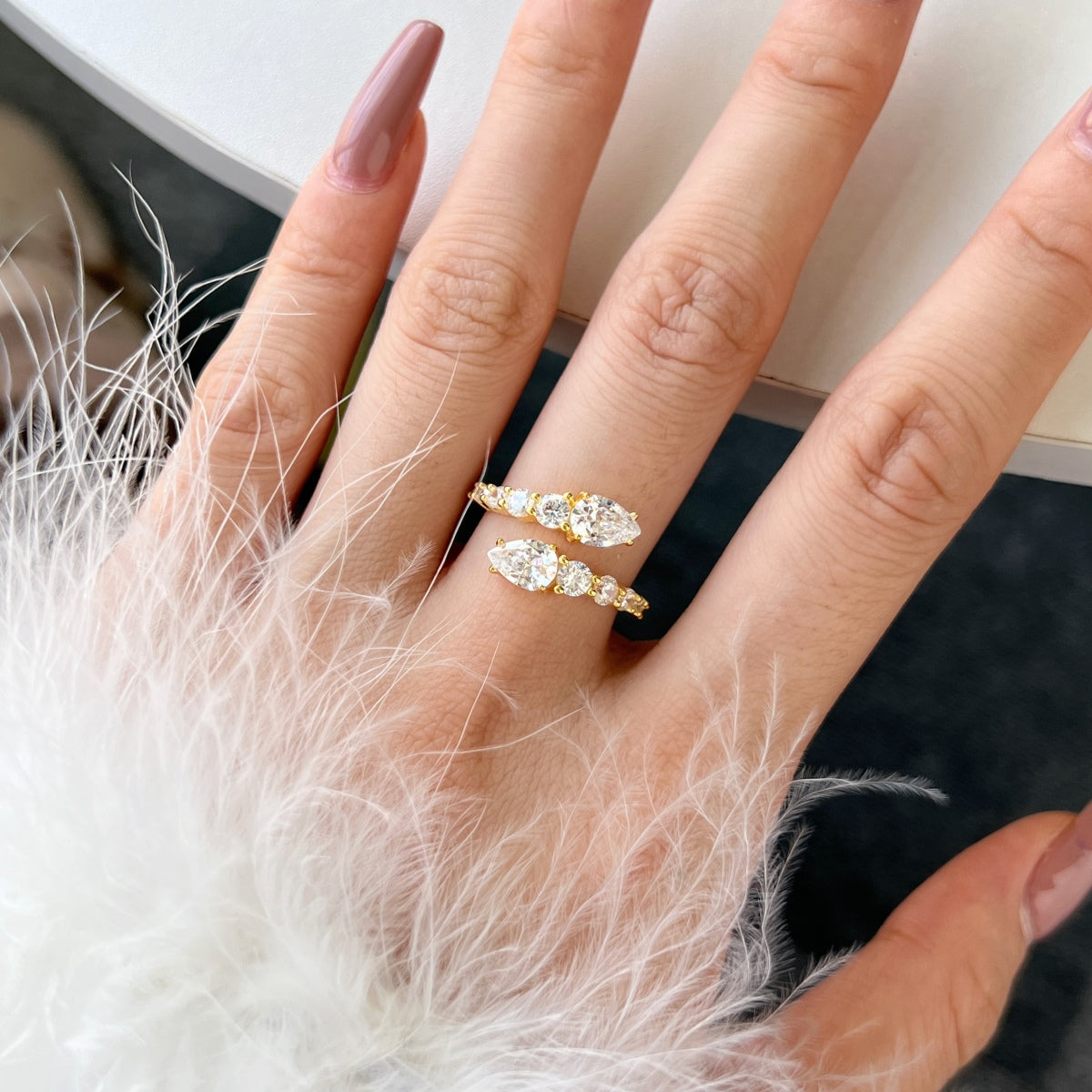 [Perla Lux]Delicate Lively Snake Shape Daily Ring