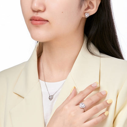[Perla Lux]Delicate Ebullient Heart Shape Wedding Ring