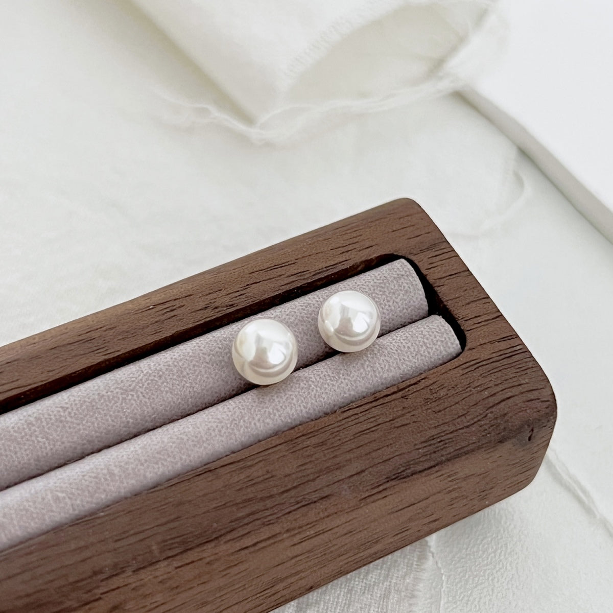 [Perla Lux]Delicate Pearl Earrings