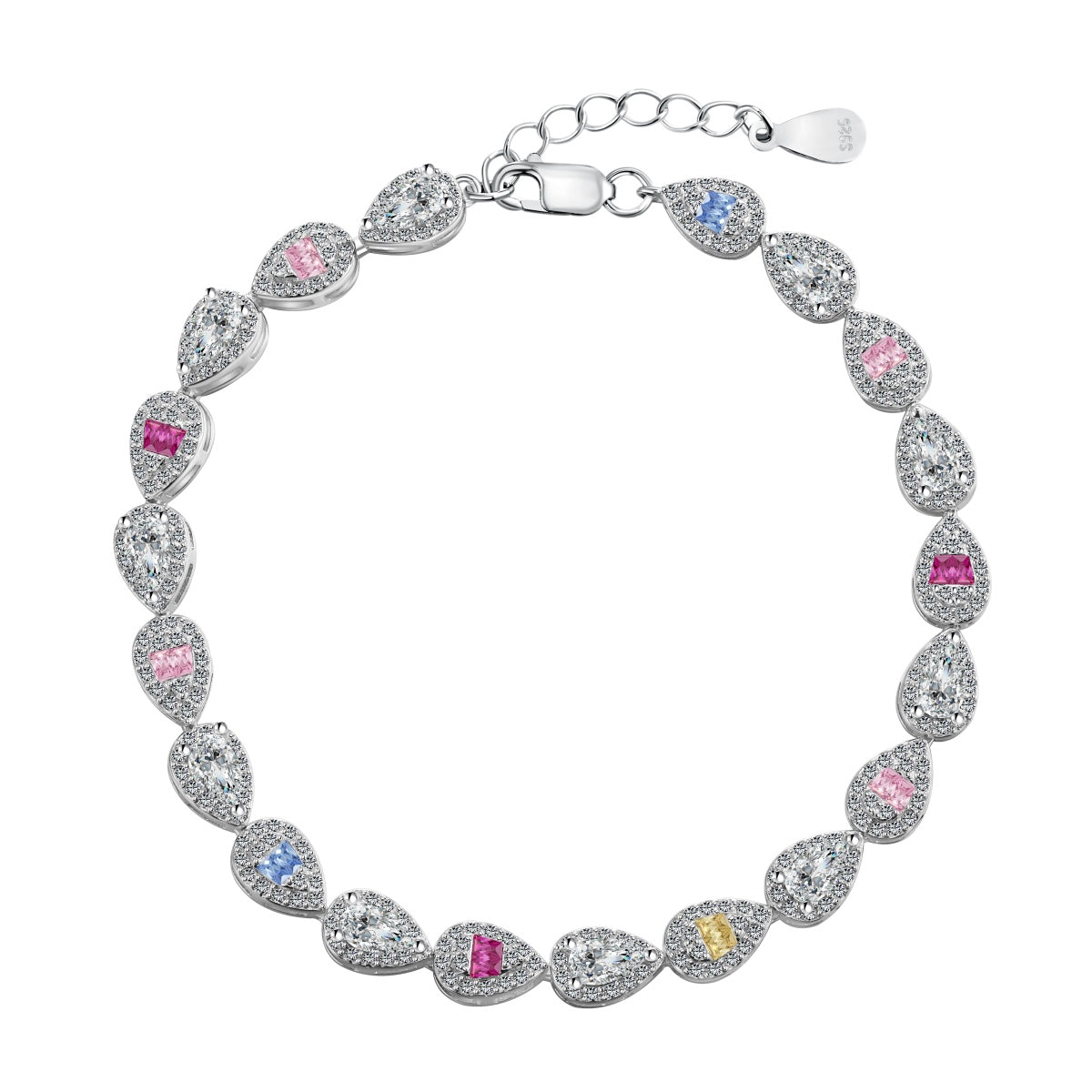 [Perla Lux]0.25 Carat Radiant Water Drop Shape Daily Bracelet