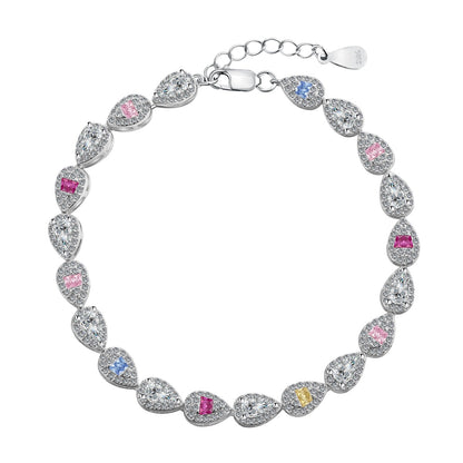 [Perla Lux]0.25 Carat Radiant Water Drop Shape Daily Bracelet