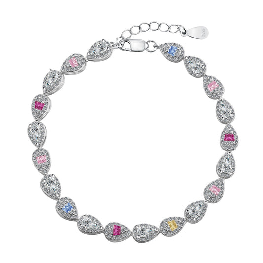 [Perla Lux]0.25 Carat Radiant Water Drop Shape Daily Bracelet