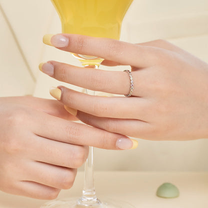 [Perla Lux]Radiant Sparkling Round Cut Daily Ring
