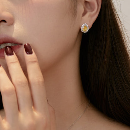 [Perla Lux]Delicate Gorgeous Pear Cut Daily Earrings