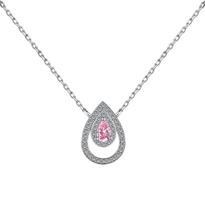 [Perla Lux]Sparkling Pear Cut Necklace