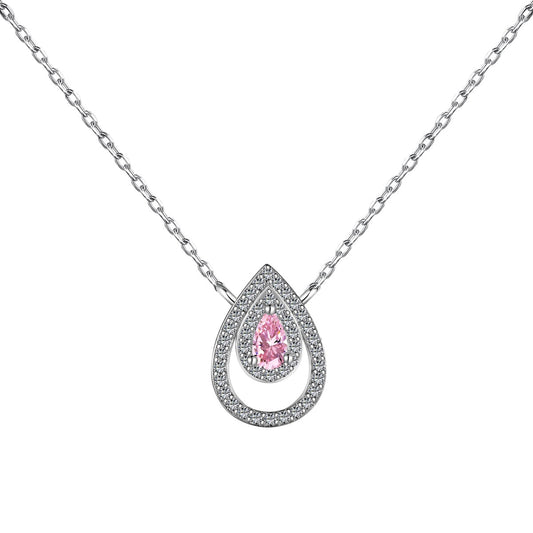 [Perla Lux]Sparkling Pear Cut Necklace