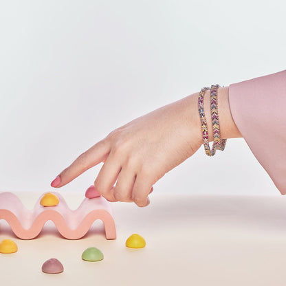 [Perla Lux]Radiant Colorful Emerald Cut Party Bracelet