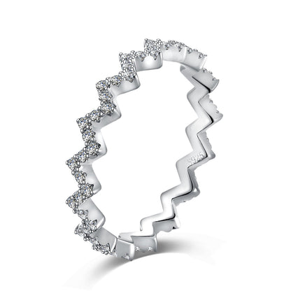 [Perla Lux]Delicate Enchanting Wave Shape Daily Ring