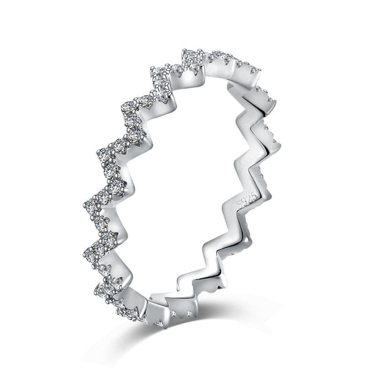 [Perla Lux]Delicate Enchanting Wave Shape Daily Ring