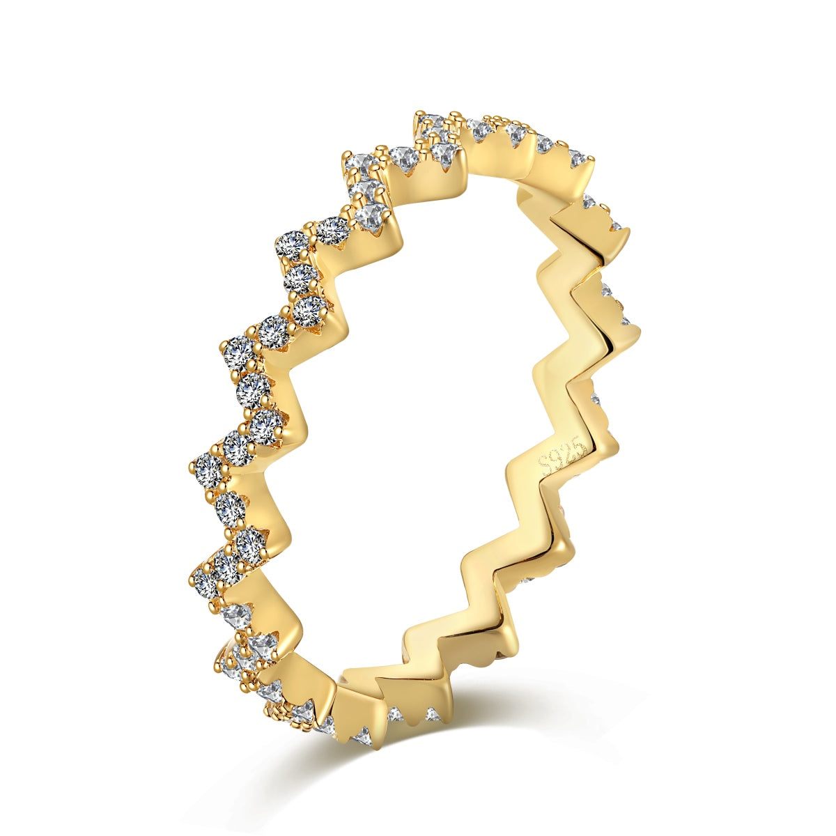 [Perla Lux]Delicate Enchanting Wave Shape Daily Ring