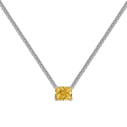 [Perla Lux]4.0 Carat Elegant Radiant Cut Necklace