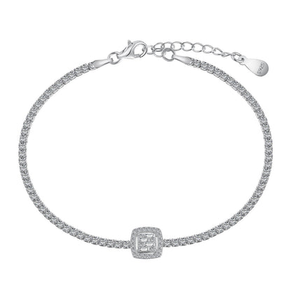 [Perla Lux]Luxurious Dazzling Square Shape Banquet Bracelet
