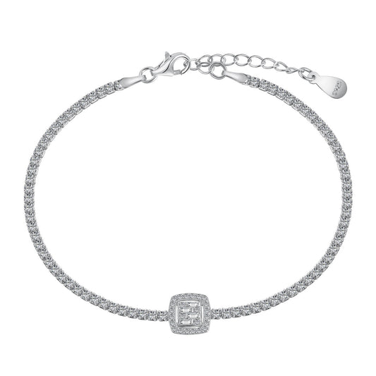 [Perla Lux]Luxurious Dazzling Square Shape Banquet Bracelet