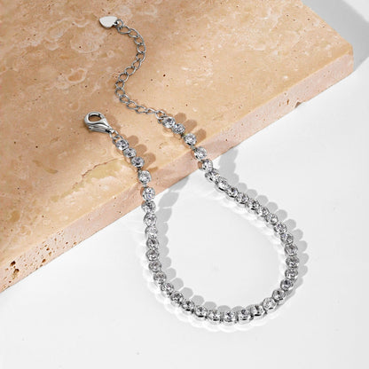 [Perla Lux]Dazzling Sparkling Round Cut Daily Bracelet