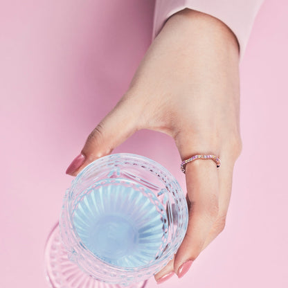 [Perla Lux]Dainty Colorful Round Cut Party Ring