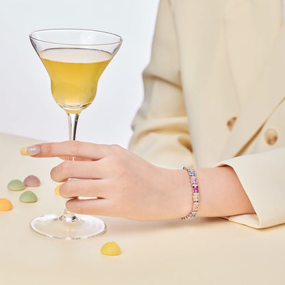 [Perla Lux]Delicate Colorful Multi Cut Party Bracelet