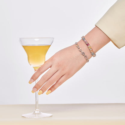 [Perla Lux]Delicate Colorful Multi Cut Party Bracelet