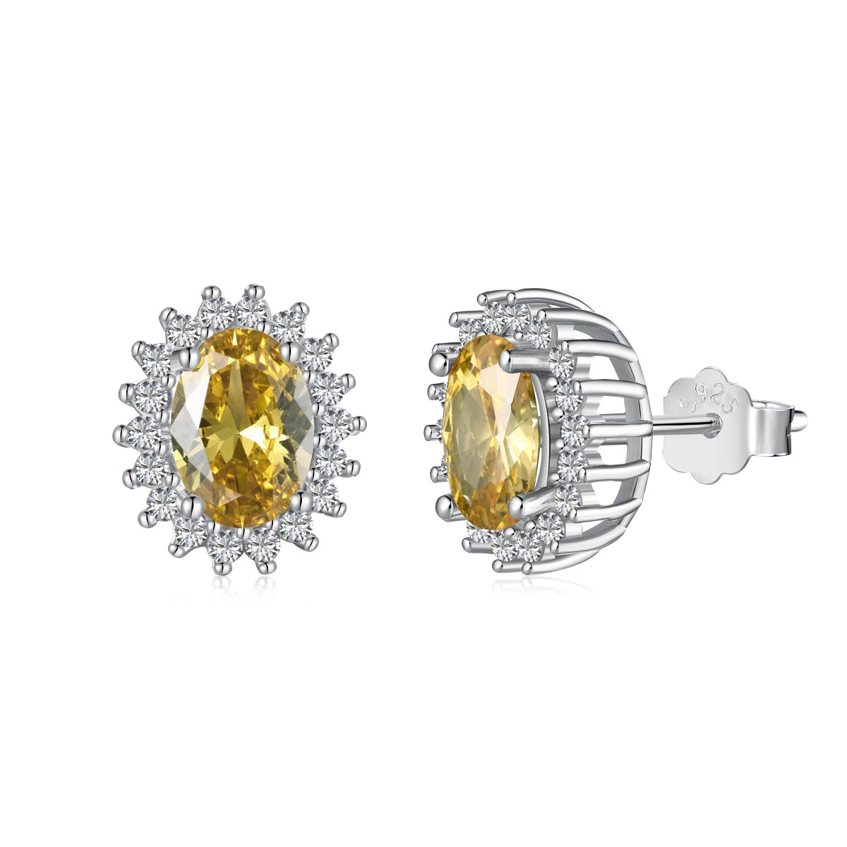 [Perla Lux]Delicate Radiant Oval Cut Daily Earrings